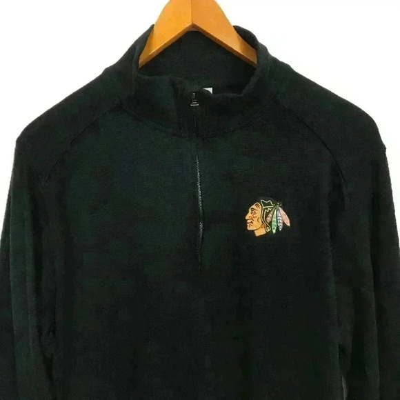 Chicago Black Hawks Men Black Large Pullover - Picture 3 of 7